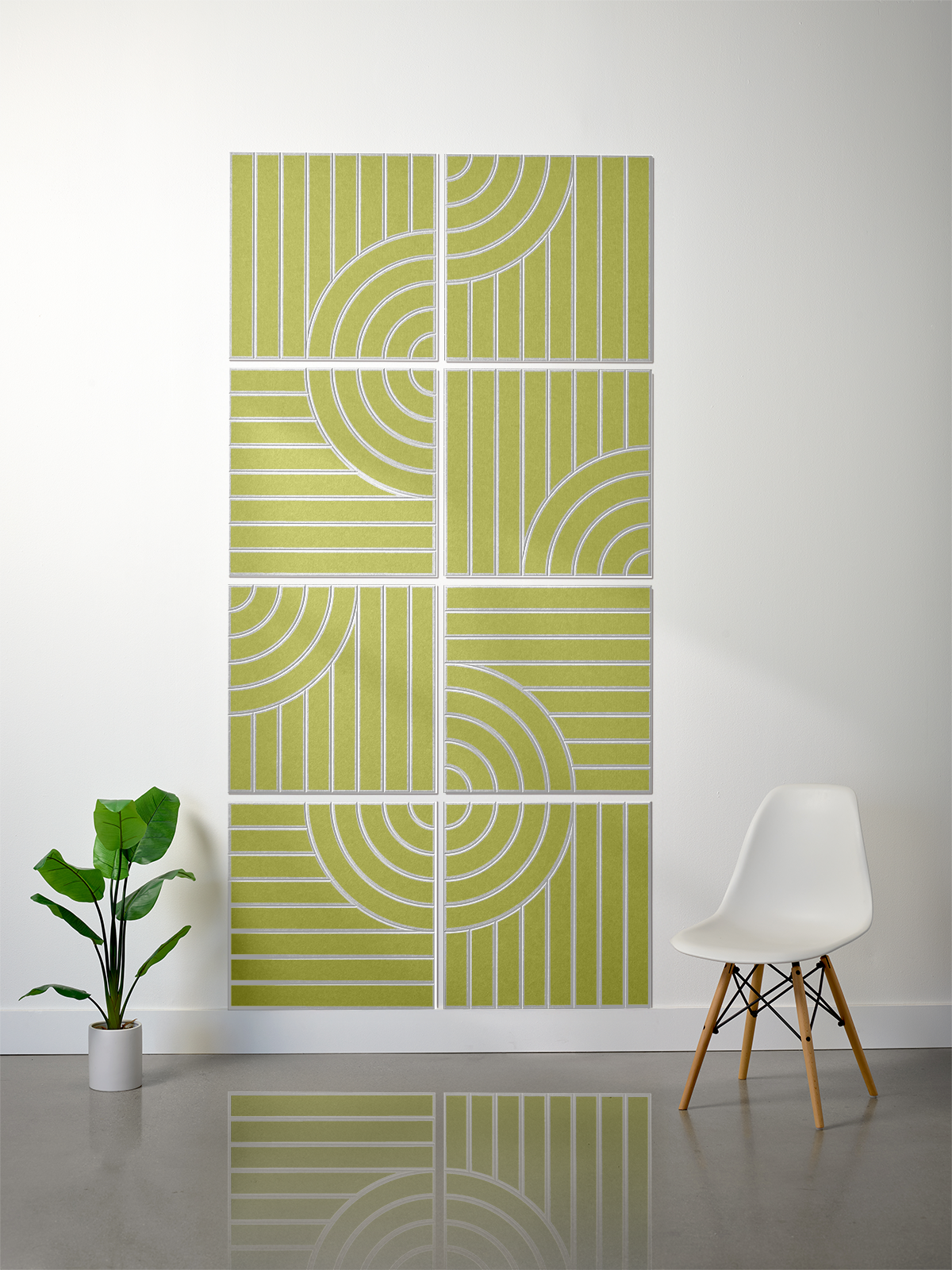 18mm Layered Engraved 2'x2' Tile – Tangent (Set of 8)