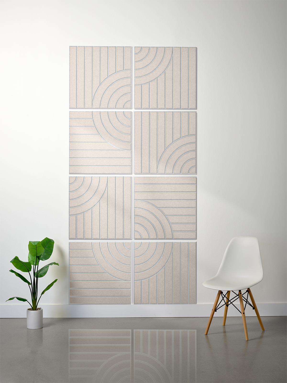 18mm Layered Engraved 2'x2' Tile – Tangent (Set of 8)