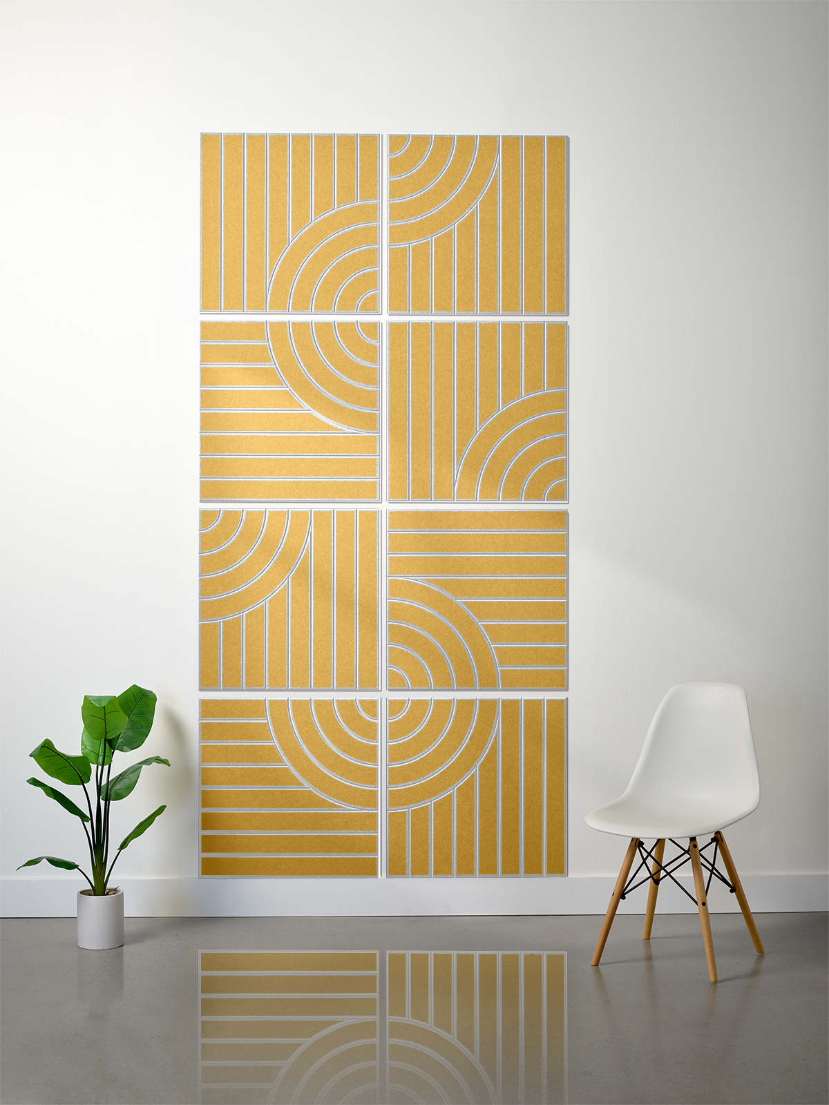18mm Layered Engraved 2'x2' Tile – Tangent (Set of 8)
