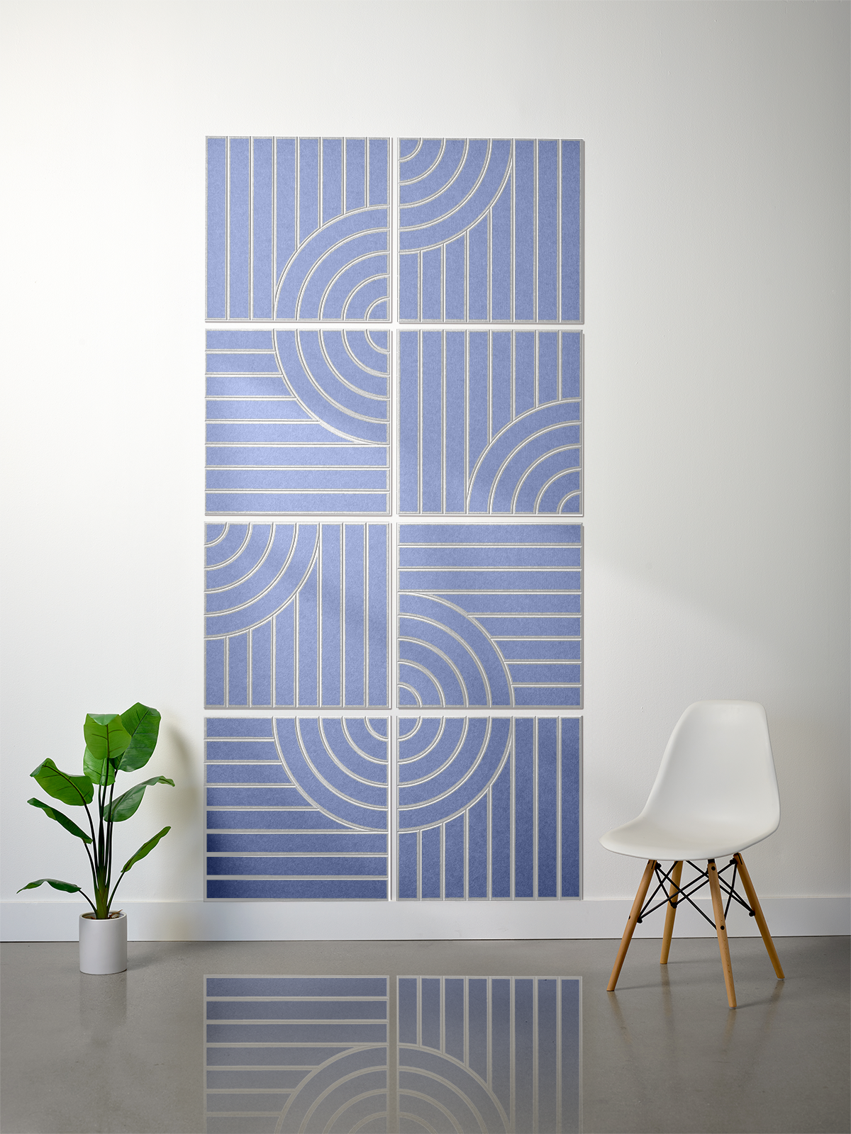 18mm Layered Engraved 2'x2' Tile – Tangent (Set of 8)