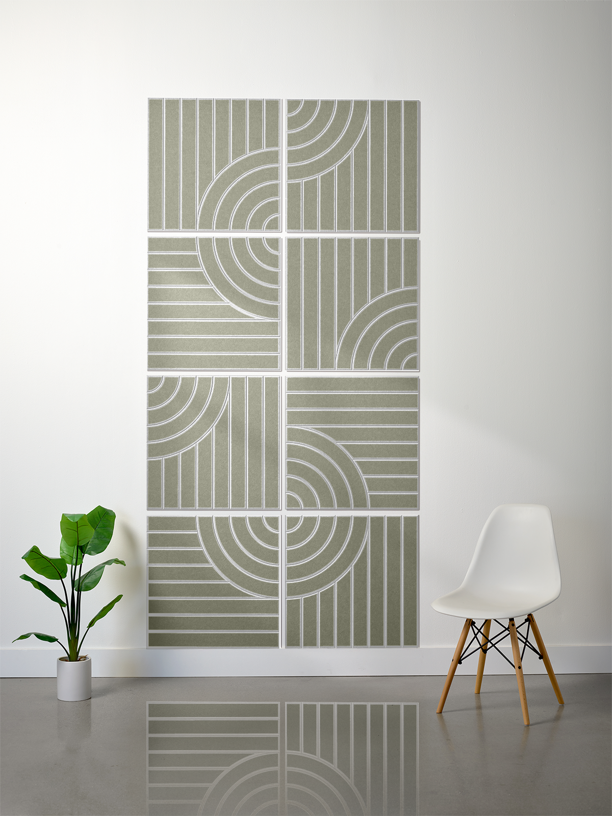 18mm Layered Engraved 2'x2' Tile – Tangent (Set of 8)