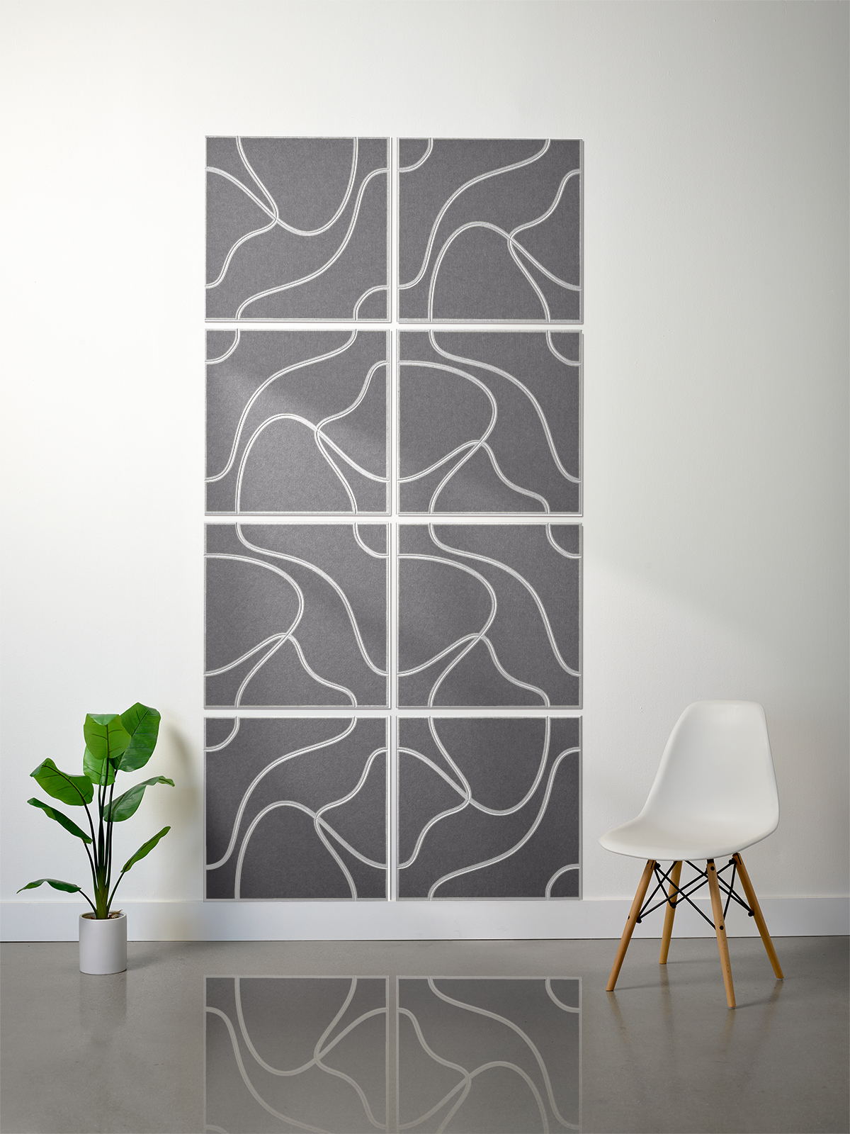 18mm Layered Engraved 2'x2' Tile – Topo (Set of 8)