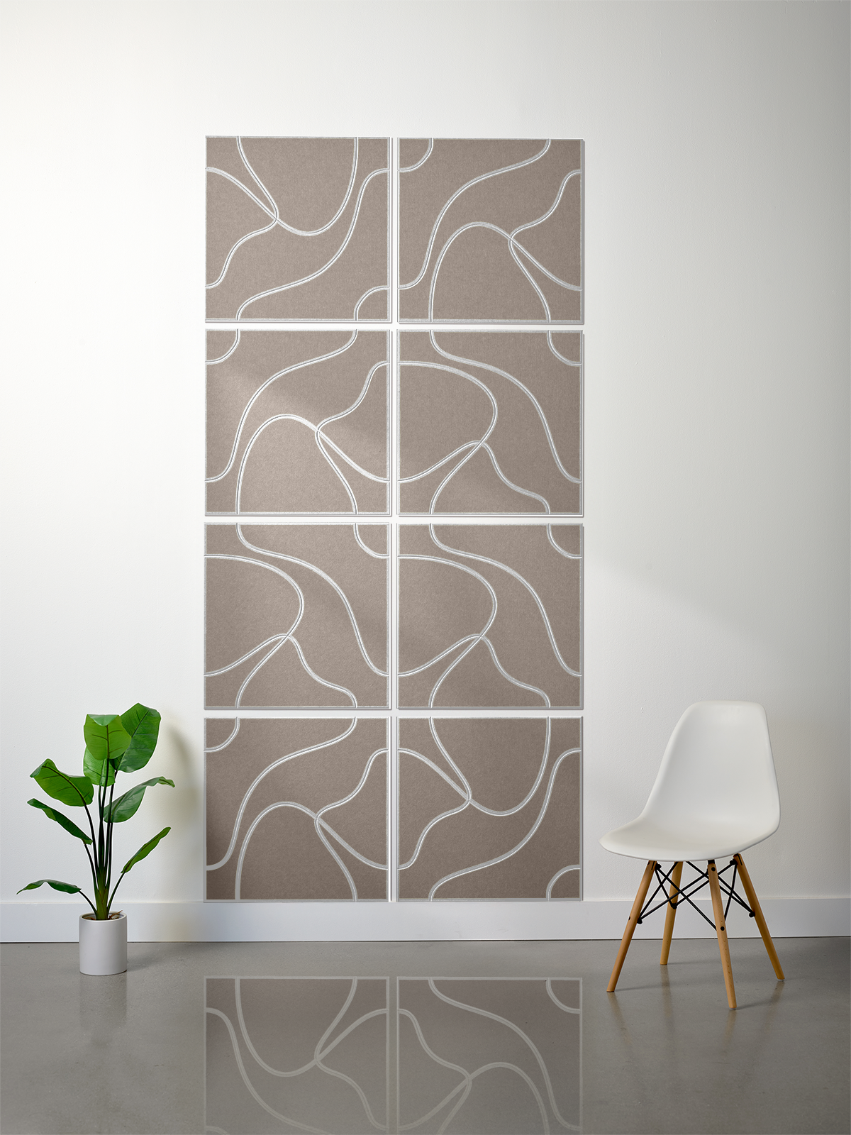 18mm Layered Engraved 2'x2' Tile – Topo (Set of 8)