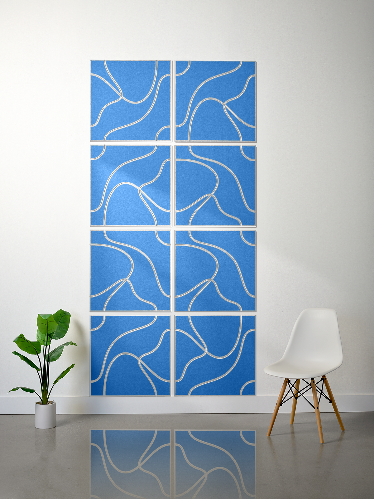 18mm Layered Engraved 2'x2' Tile – Topo (Set of 8)