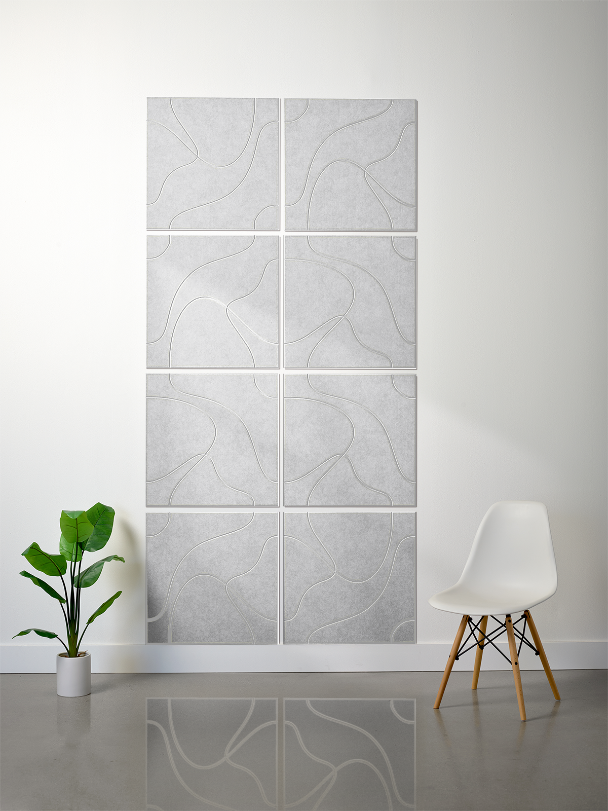 18mm Layered Engraved 2'x2' Tile – Topo (Set of 8)