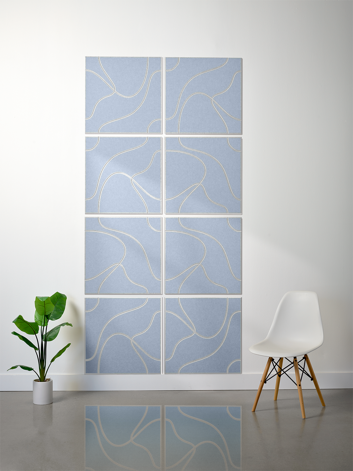 18mm Layered Engraved 2'x2' Tile – Topo (Set of 8)