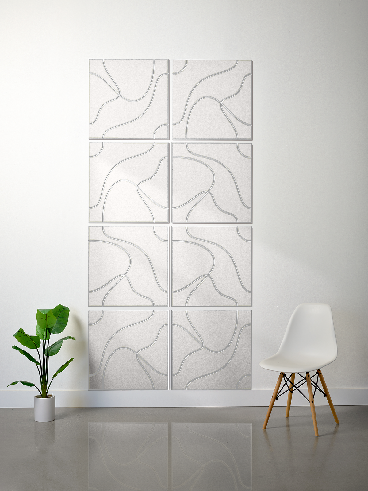18mm Layered Engraved 2'x2' Tile – Topo (Set of 8)