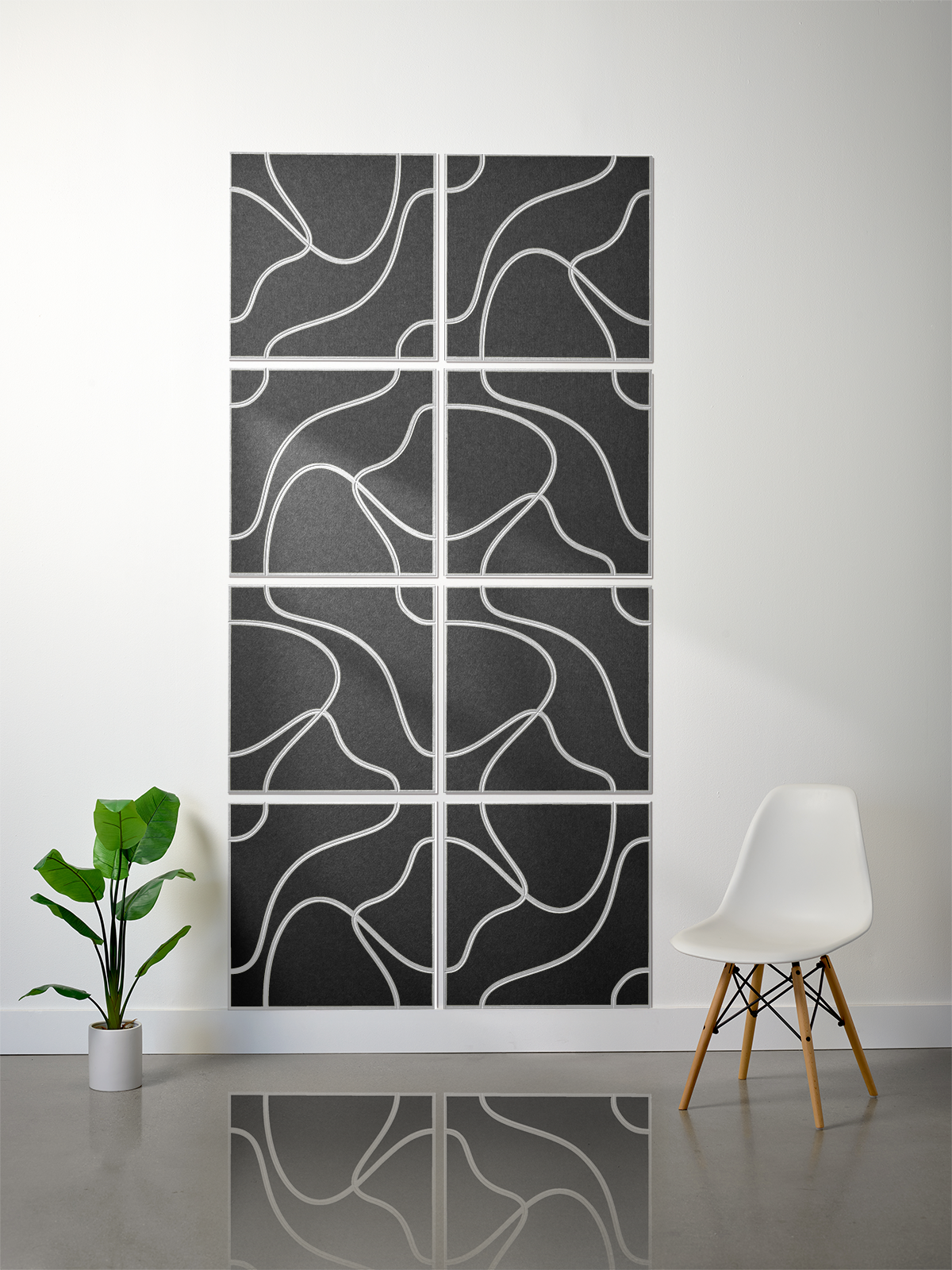 18mm Layered Engraved 2'x2' Tile – Topo (Set of 8)