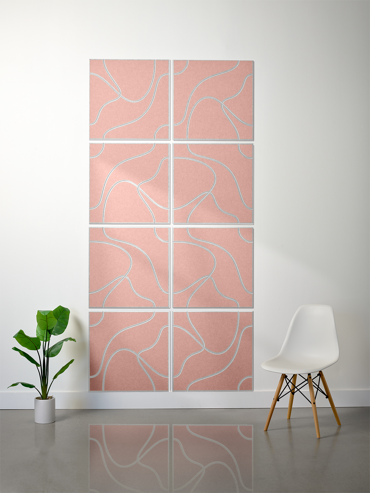 18mm Layered Engraved 2'x2' Tile – Topo (Set of 8)