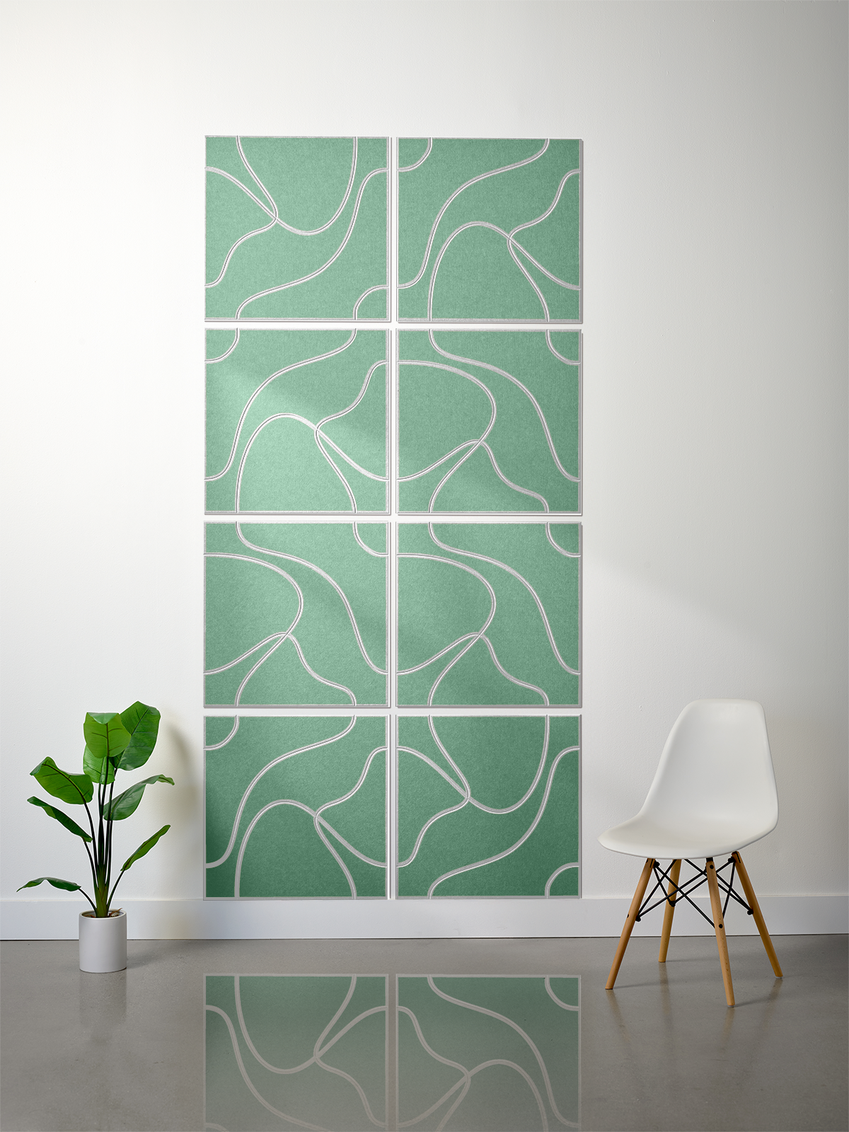 18mm Layered Engraved 2'x2' Tile – Topo (Set of 8)