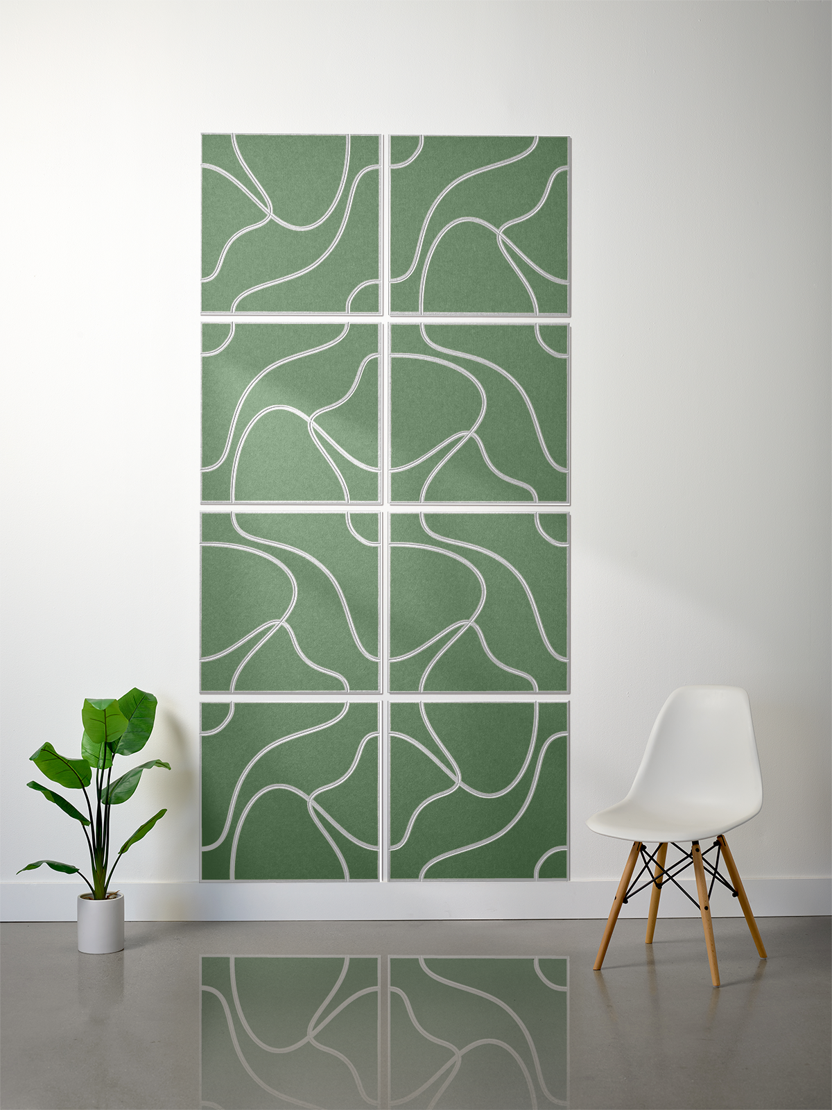 18mm Layered Engraved 2'x2' Tile – Topo (Set of 8)