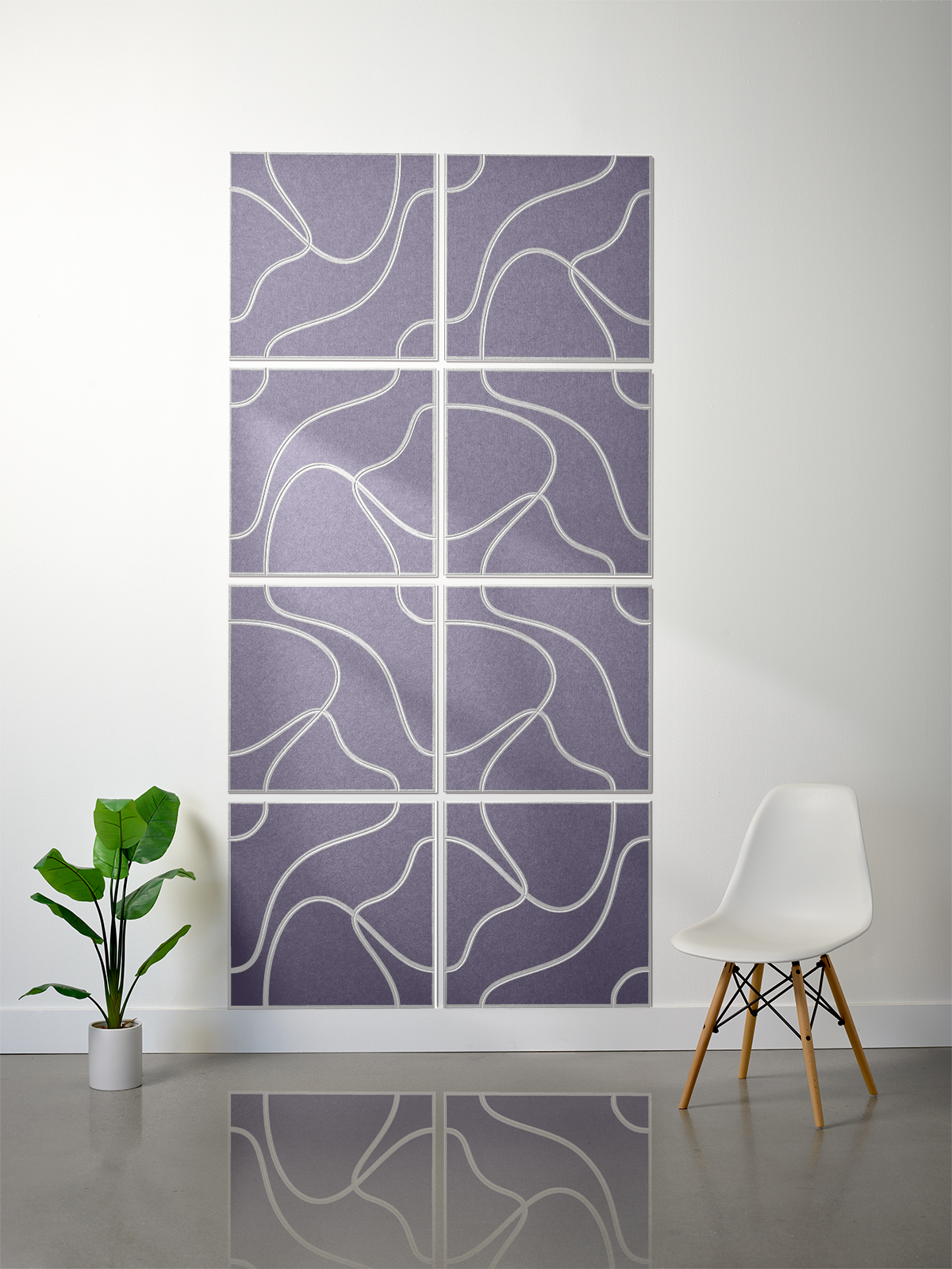 18mm Layered Engraved 2'x2' Tile – Topo (Set of 8)