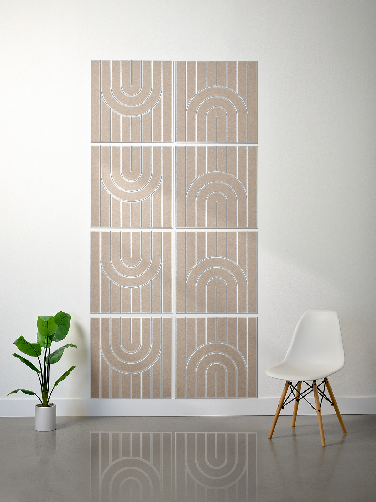 18mm Layered Engraved 2'x2' Tile – Zen (Set of 8)
