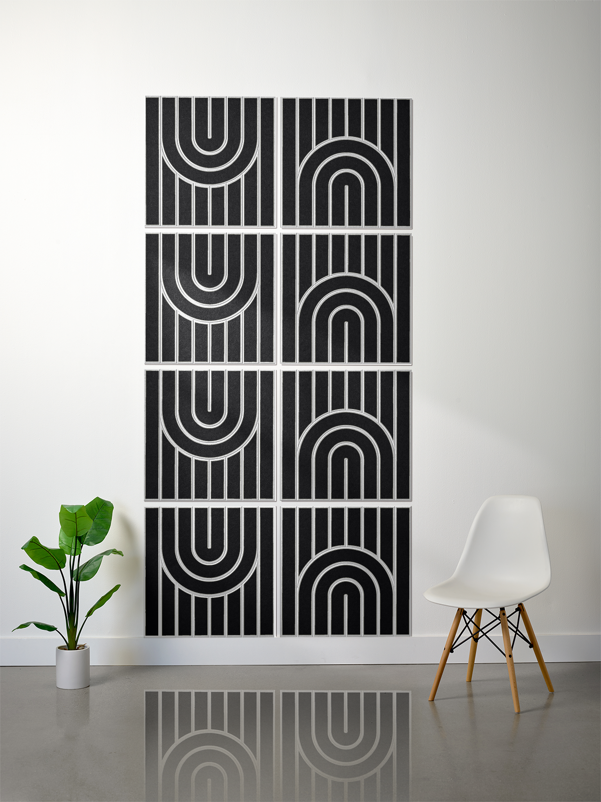 18mm Layered Engraved 2'x2' Tile – Zen (Set of 8)
