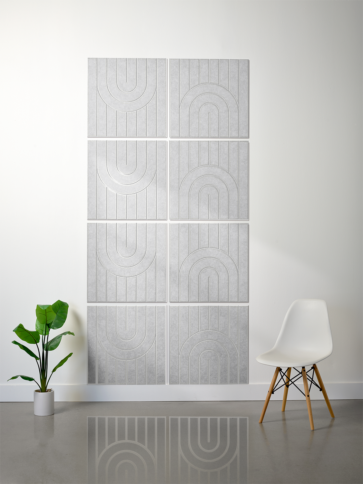 18mm Layered Engraved 2'x2' Tile – Zen (Set of 8)