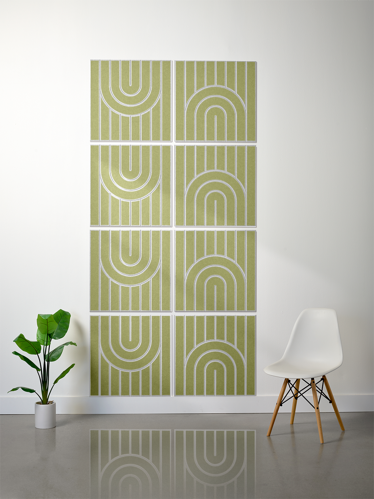 18mm Layered Engraved 2'x2' Tile – Zen (Set of 8)