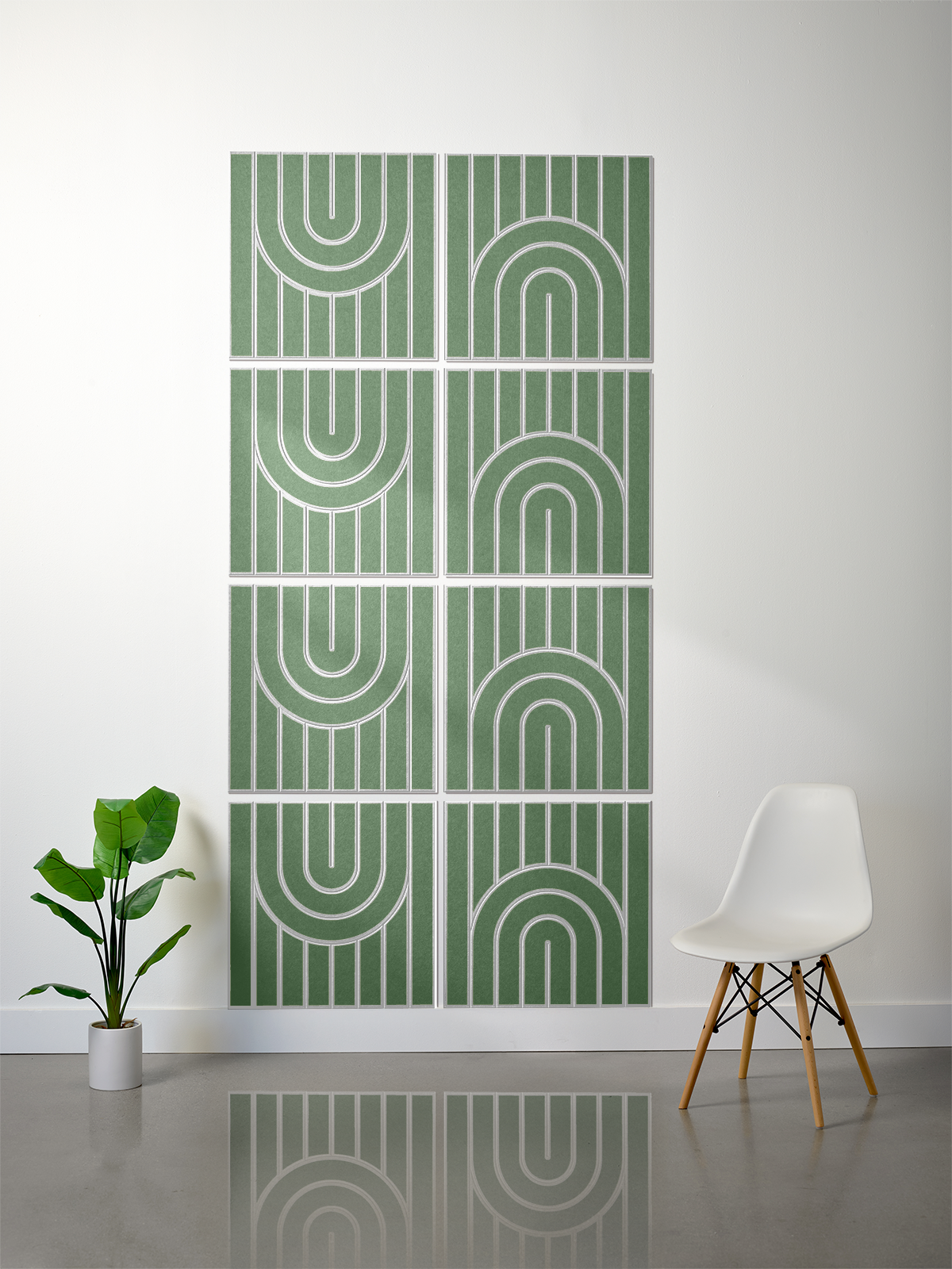 18mm Layered Engraved 2'x2' Tile – Zen (Set of 8)