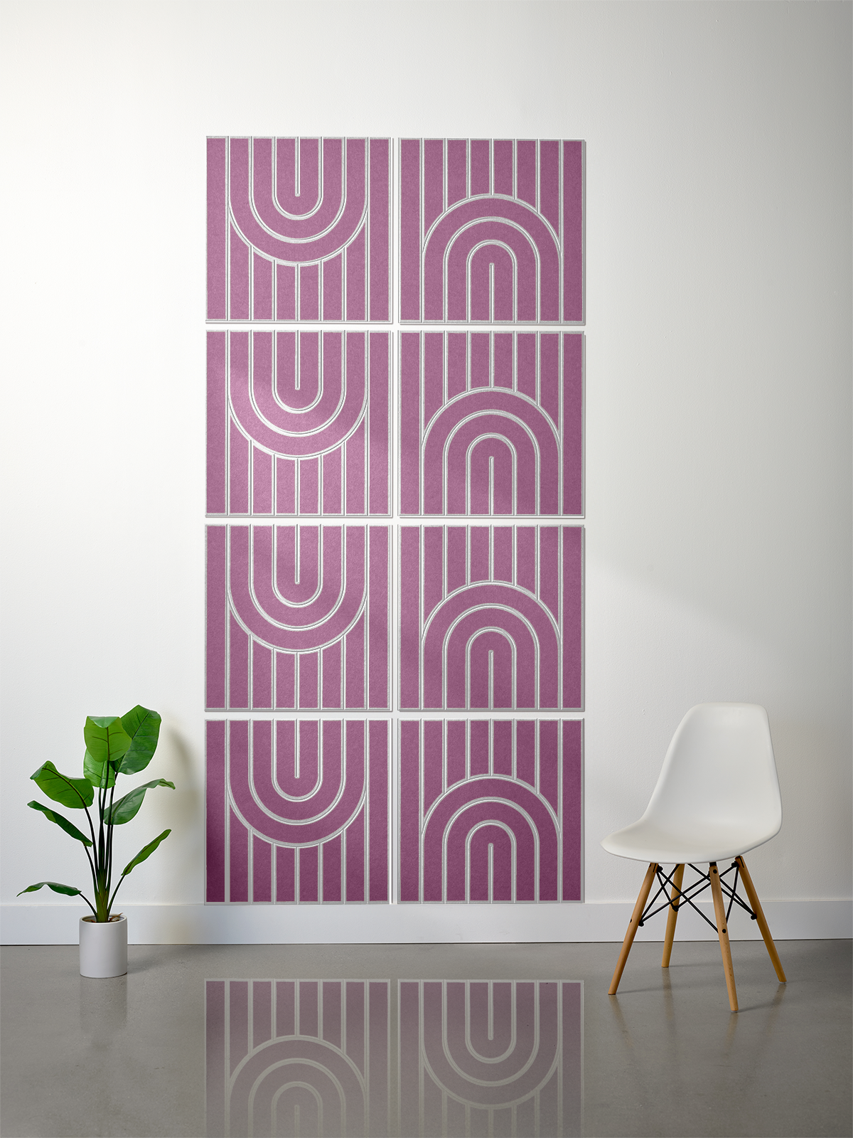 18mm Layered Engraved 2'x2' Tile – Zen (Set of 8)