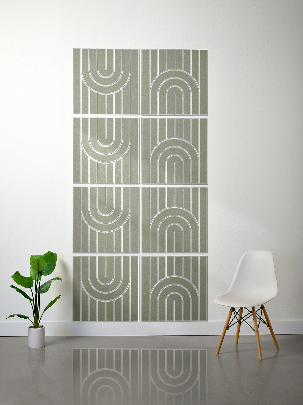 18mm Layered Engraved 2'x2' Tile – Zen (Set of 8)