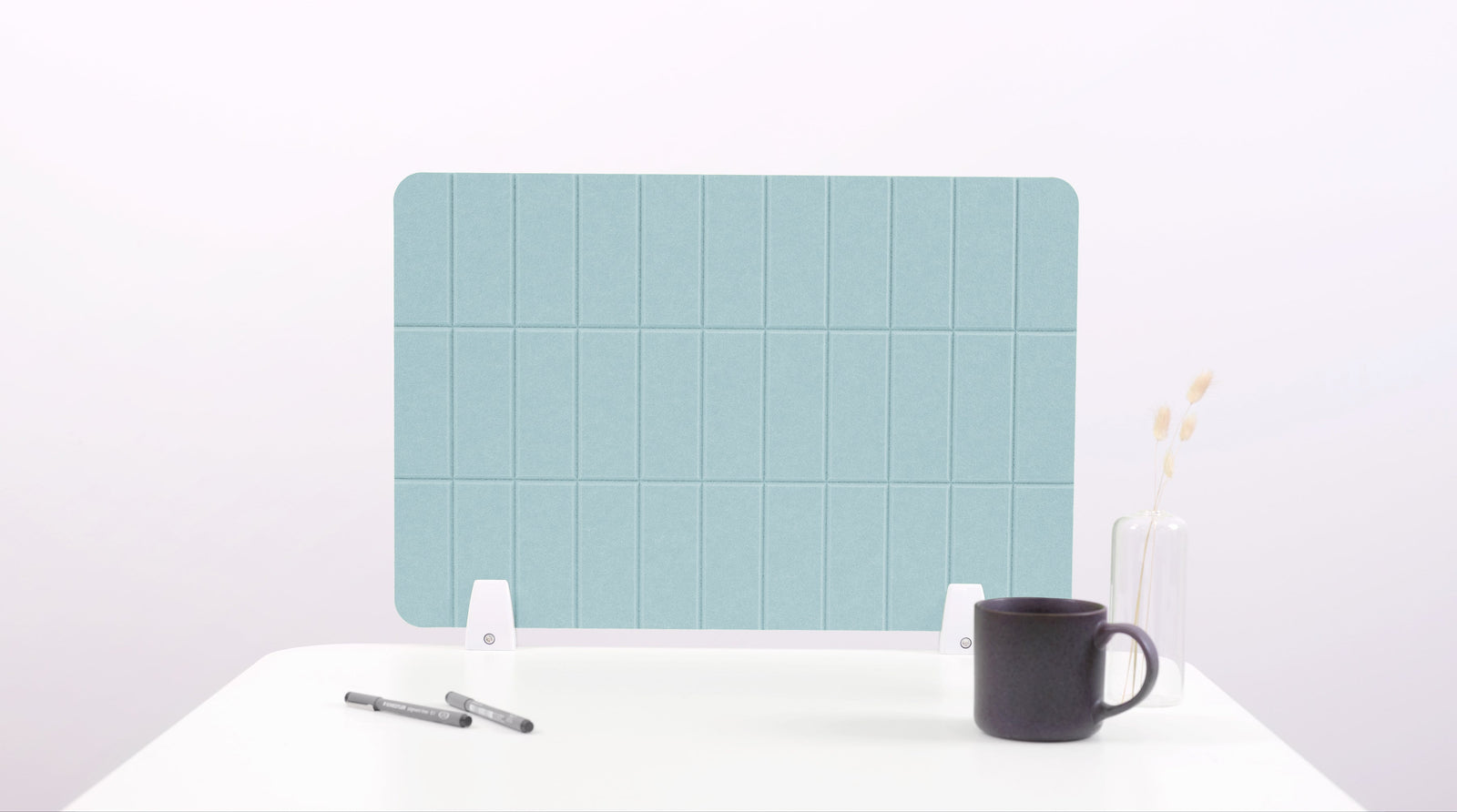 Baby Blue Grid Small Desk Divider