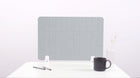 Nickel Grid Small Desk Divider White Hardware