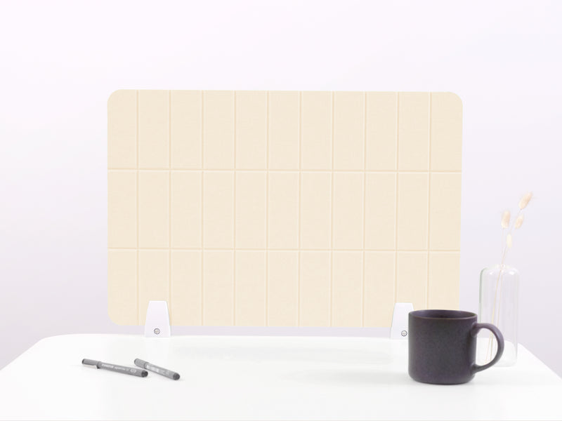 Ivory Grid Small Desk Divider