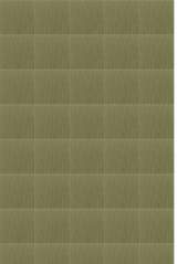 Olive green wallpaper with vertical wavy line pattern throughout.