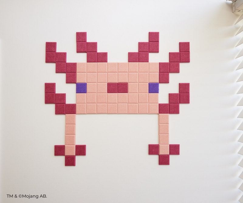 minecraft wall decorations axolotl leucistic