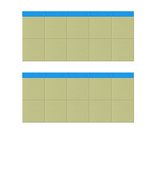Two identical pinboards with blue header strips and sage green gridded sections for organizing pins or notes.