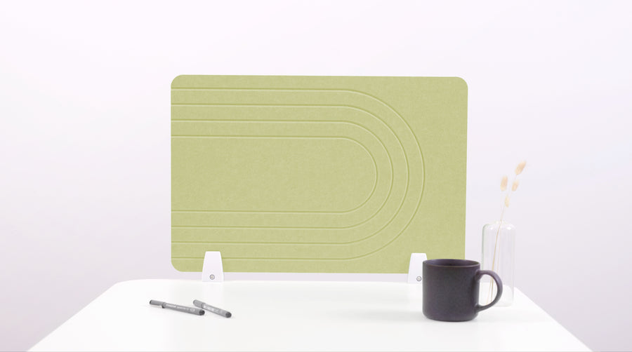Aloe Retro Small Desk Divider White Hardware