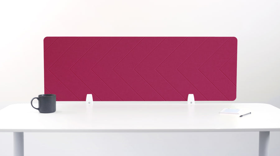 Raspberry Route Large Desk Divider White Hardware