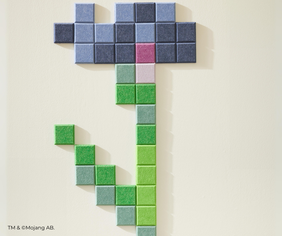 minecraft boquet felt wall decor