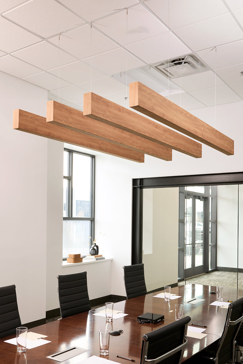 8 Foot Wood Grain Acoustic Beams