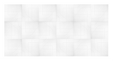 Abstract geometric pattern with white rectangular shapes and curved lines on light gray background.