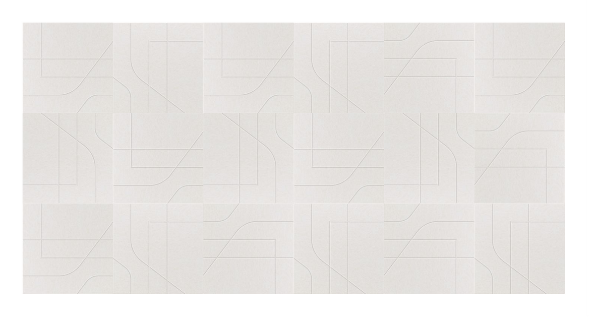 Beige textured surface with geometric line pattern and repeating abstract shapes.