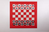 Deluxe Scarlet/Latte Chess Board