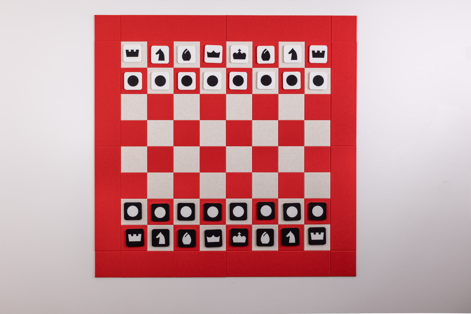 Deluxe Scarlet/Latte Chess Board