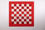 Deluxe Scarlet/Latte Checkers Board