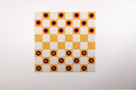 Standard Mustard/Latte Checkers Board