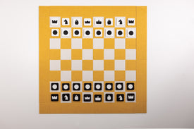 Deluxe Mustard/Latte Chess Board