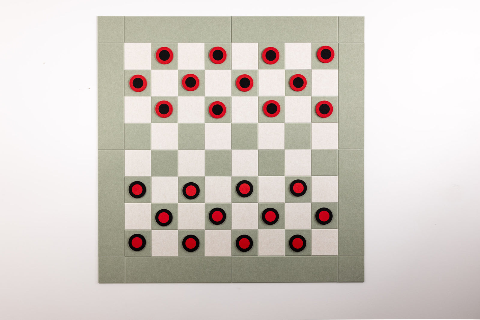 Deluxe Sage/Latte Checkers Board