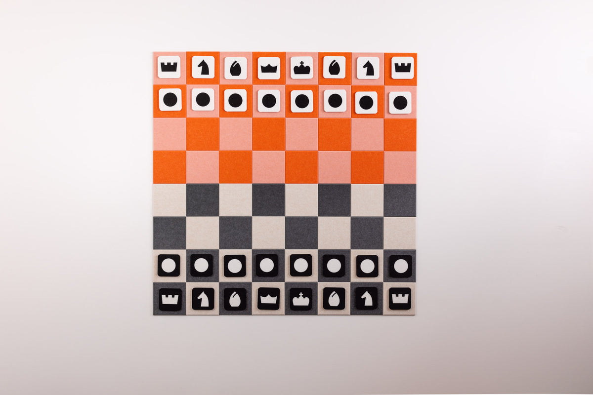 Standard Mineral/Latte & Aries/Coral Chess Board