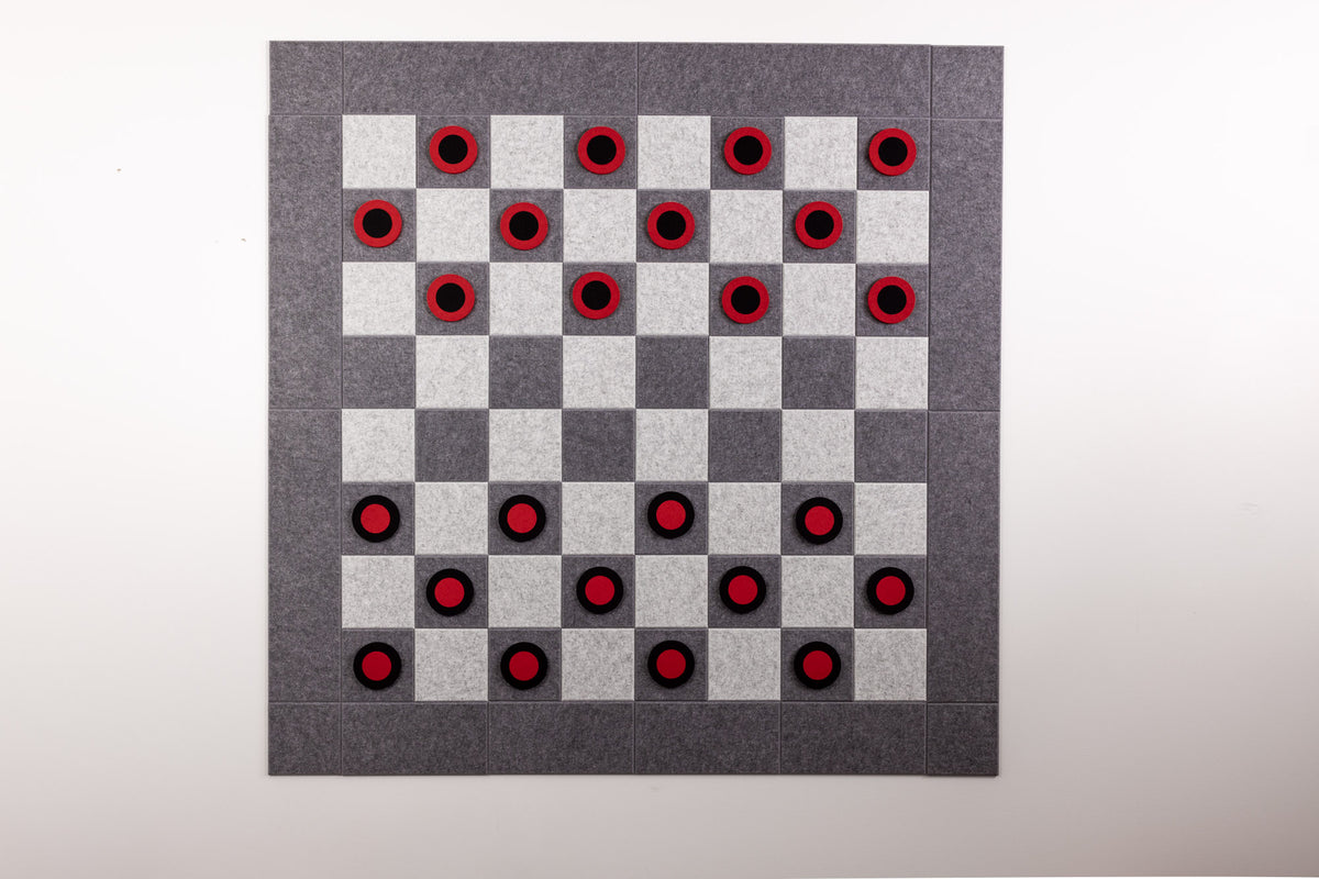 Deluxe Mineral/Latte Checkers Board