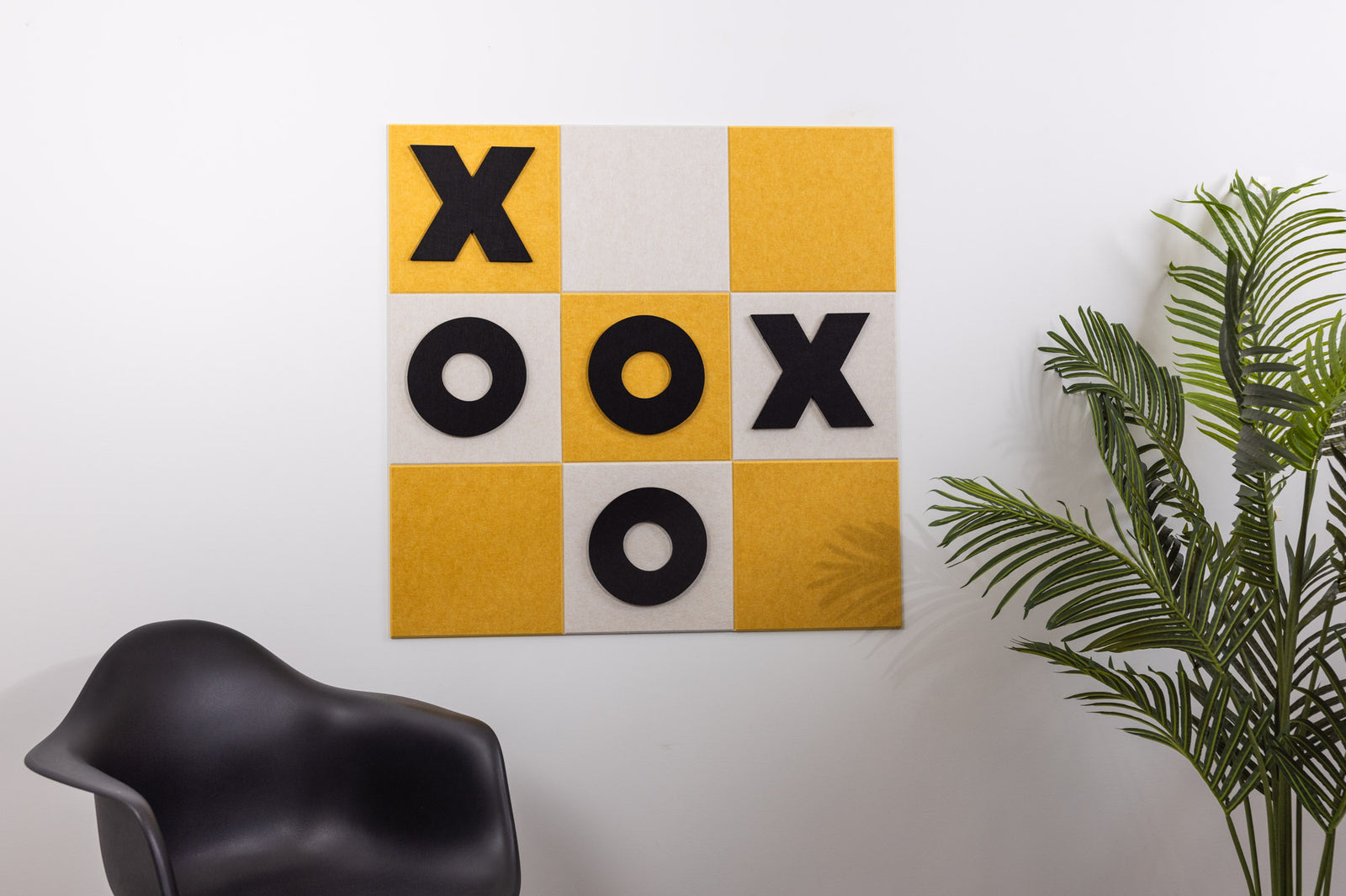 Mustard/Latte Tic-Tac-Toe Board