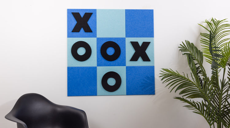 Cayman/Baby Blue Tic-Tac-Toe Board