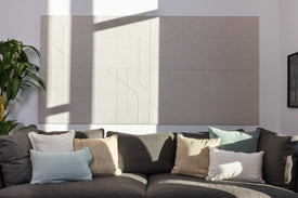 Felt Right limited edition engraved tile design on wall