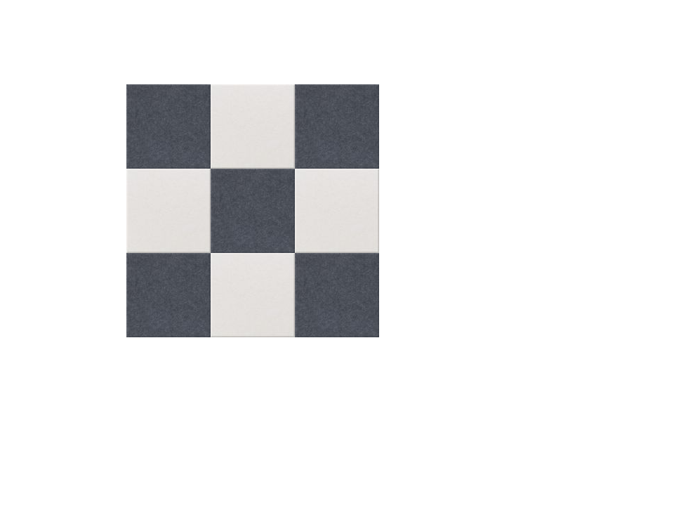 Three-by-three grid pattern in dark gray and light beige alternating squares in tic-tac-toe layout.
