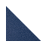 A dark navy blue felt or fabric triangular wedge, shown on a solid white background.