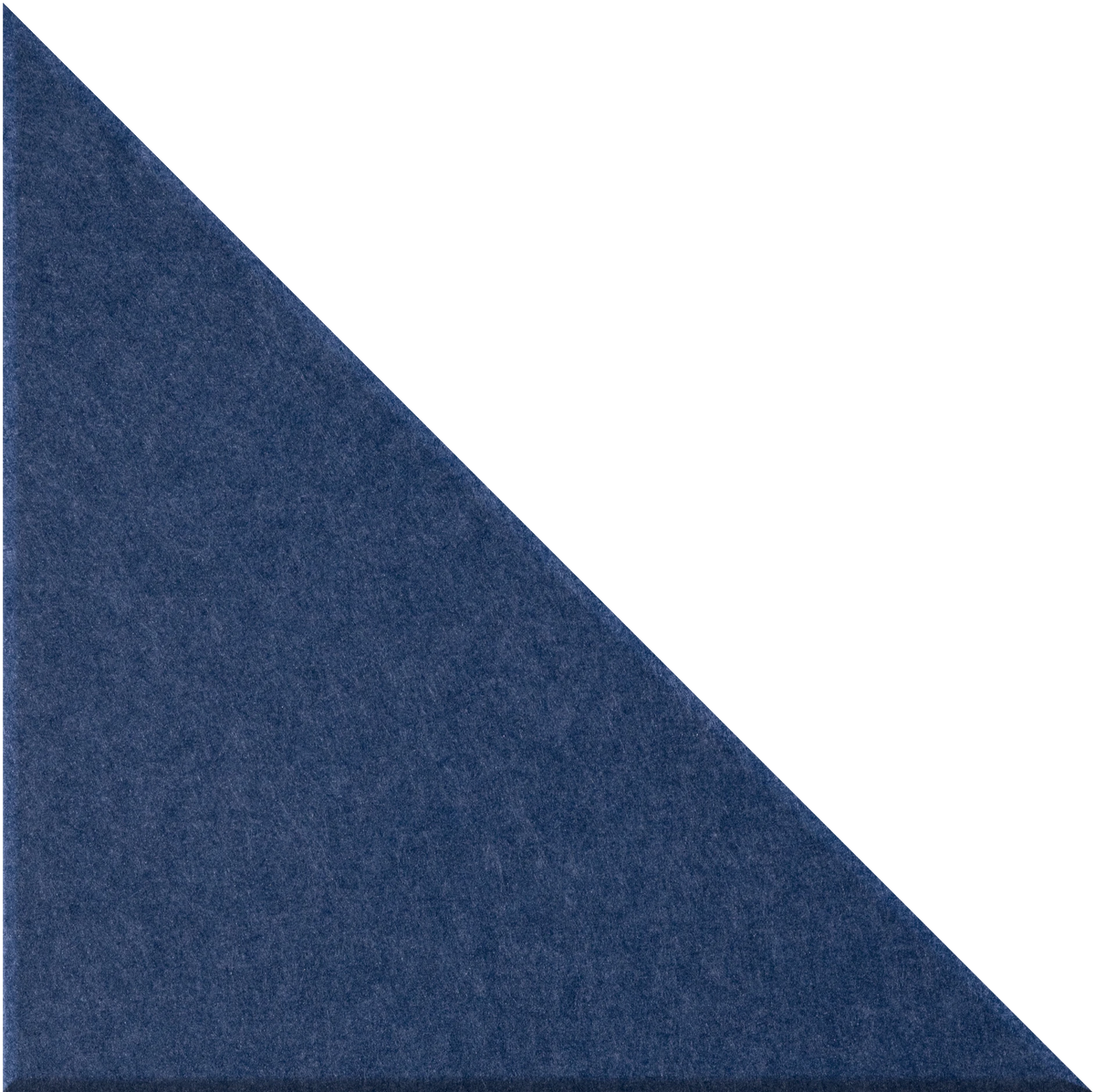 Dark blue right-angle triangle tile with textured surface.