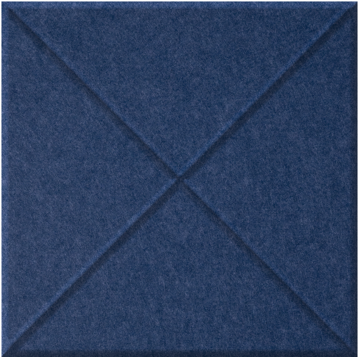 Navy blue tile with embossed cross pattern creating a textured surface.
